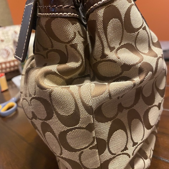 SOLD ON MERCARI Coach Soho Pleated signature North South Tote - Picture 5 of 9